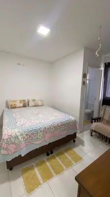 Uma cama ou camas num quarto em Apartamento Vista Mar - ITAPEMA SC Praia Central