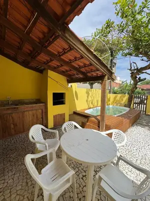 A planta de Casa com Piscina em Bombinhas