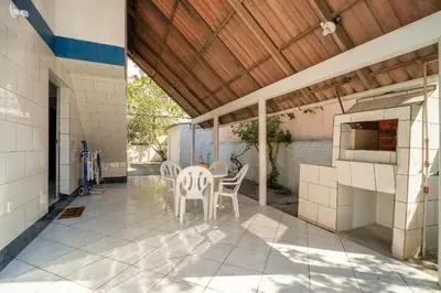 A planta de Casa com 02 quartos 150m da praia