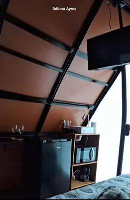 A cozinha ou kitchenette de Chalé Ecológico para 2 pessoas