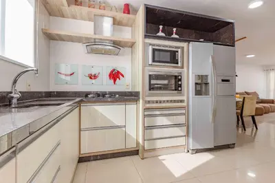 A cozinha ou kitchenette de Apto a 70 Metros da Praia de Bombinhas