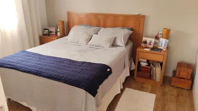 Uma cama ou camas num quarto em Quarto em casa compartilhada - aqui vc vai se sentir em casa