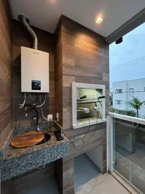 A cozinha ou kitchenette de Apartamento Praia de Palmas