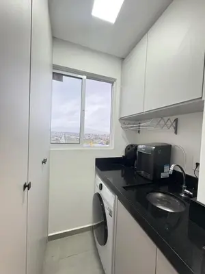 A cozinha ou kitchenette de Apto de 1 quarto em itapema