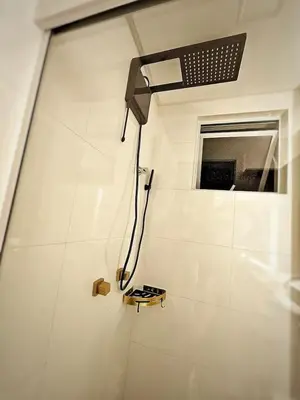 Uma casa de banho em 504 - Apartamento Novo à 300 metros do mar em Itapema