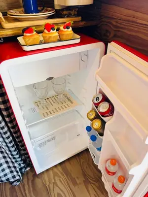 A cozinha ou kitchenette de Chalé rústico no centro de Tijucas