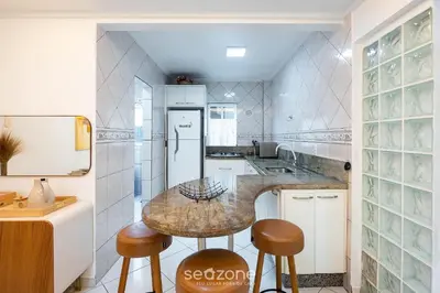A cozinha ou kitchenette de Aptos em Condomínio a 40 metros da Praia de Bombinhas - BDSs