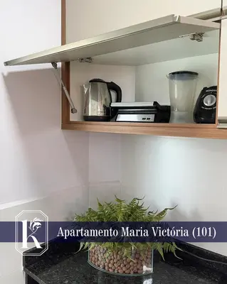 A cozinha ou kitchenette de Apartamento Maria Victoria até 4 pessoas