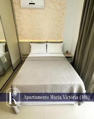 Uma cama ou camas num quarto em Apartamento Maria Victoria até 4 pessoas