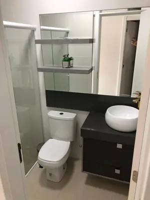 Uma casa de banho em Novo Lar Sensação Quadra Mar