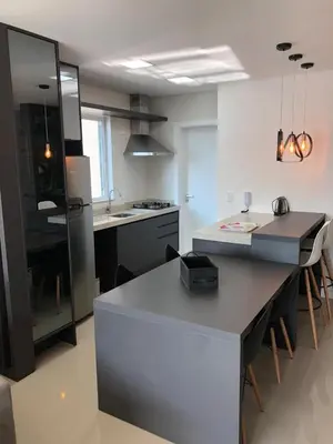 A cozinha ou kitchenette de Novo Lar Sensação Quadra Mar