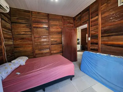 A planta de Casa Bombas para até 12 pessoas, 3 dormitórios com Ar Condicionado