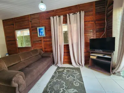 A planta de Casa Bombas para até 12 pessoas, 3 dormitórios com Ar Condicionado