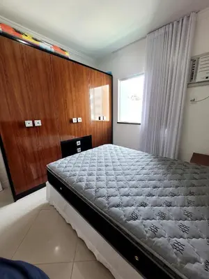 Uma cama ou camas num quarto em Excelente AP no Coração da Meia Praia