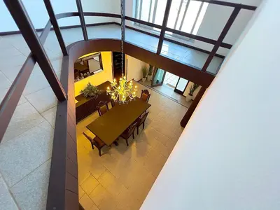 Uma área de estar em ASA | Casa Frente Mar | Pé na Areia | Piscina | BC