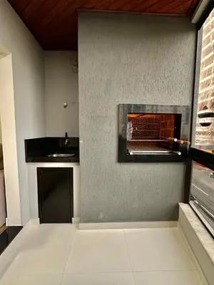 A cozinha ou kitchenette de Apartamento Temporada Itapema Meia Praia