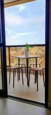 Uma varanda ou terraço em Apartamento Novinho na Praia de Palmas em Gov Celso Ramos