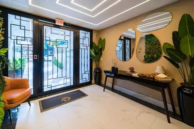 Uma cama ou camas num quarto em Duplex Alto Padrão Frente Mar com Piscina - 1149