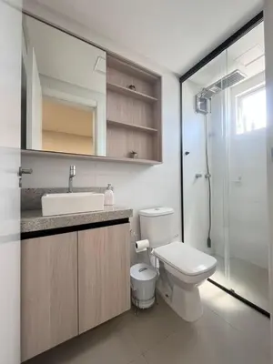 Uma casa de banho em Apartamento Itapema alto padrão 5 pessoas