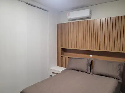 A planta de Apartamento 2 suites Luxo, 1 quadra mar, Piscina Climatizada no condominio