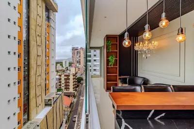 A planta de LUXO 3 Suítes 500m Praia Churras Meia Praia