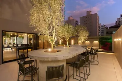 A planta de Flat Infinity 1504 Vista Mar