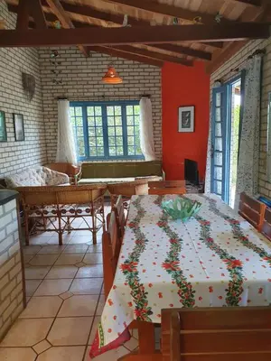 Uma cama ou camas num quarto em Casa Sol e Mar