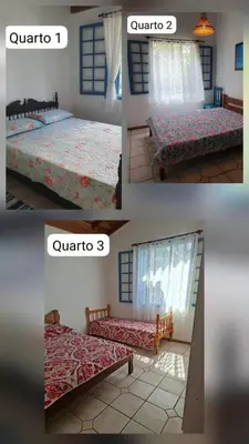 Uma cama ou camas num quarto em Casa Sol e Mar