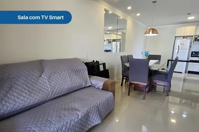 Uma área de estar em Apartamento no Coração de Bombinhas
