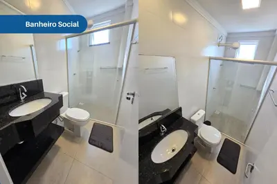 Uma casa de banho em Apartamento no Coração de Bombinhas