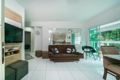Uma área de estar em Apartment 07 Lagoinha Bombinhas