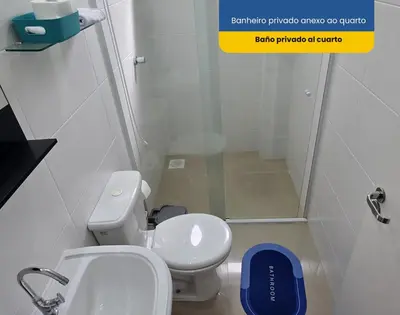Uma casa de banho em Aconchego em Bombinhas com Piscina