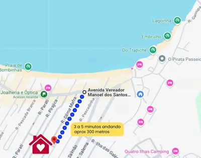 A planta de Aconchego em Bombinhas com Piscina