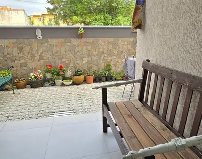 Uma varanda ou terraço em Aconchego em Bombinhas com Piscina