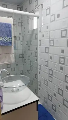 Uma casa de banho em Apto Perequê Sacada Frente
