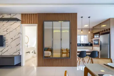 A cozinha ou kitchenette de Apto c/ 3 suítes, varanda e churrasqueira AT5141