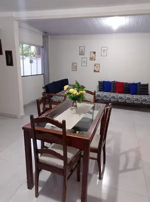 Uma área de estar em Casa de praia em Bombinhas, Santa Catarina