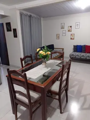 Uma área de estar em Casa de praia em Bombinhas, Santa Catarina