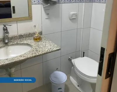 Uma casa de banho em Apartamento Cancún perto da praia de Bombinhas centro