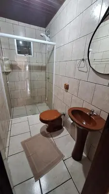 Uma casa de banho em Apartamento Morrinhos