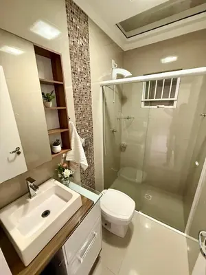 Uma casa de banho em Casa charmosa praia Itapema