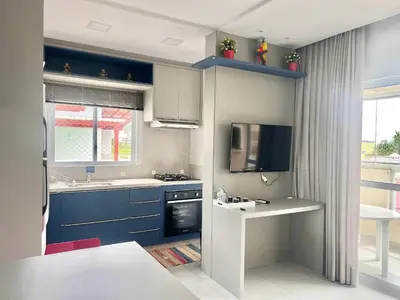 A cozinha ou kitchenette de Perfeito! Apto na Praia de Palmas! - CI01J