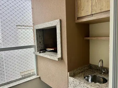 A cozinha ou kitchenette de Lindo! Apto com piscina na praia de Palmas - CI02J