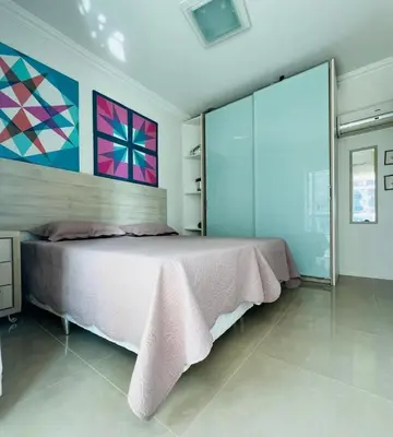 Uma cama ou camas num quarto em AURORA Do MAR