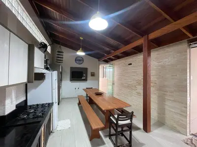 A cozinha ou kitchenette de Casa para 9 pessoas - Bombinhas Centro