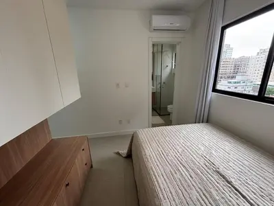 Uma cama ou camas num quarto em Apartamento lindo e super confortável em itapema