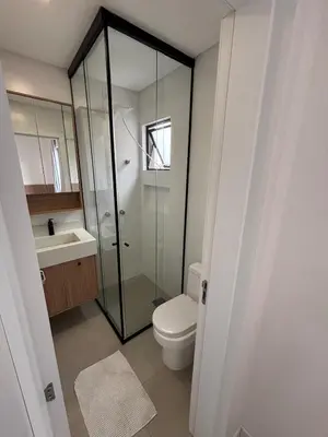 Uma casa de banho em Apartamento lindo e super confortável em itapema