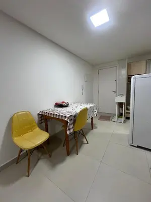 A cozinha ou kitchenette de Apartamento simples em Porto Belo, 800 metros da praia