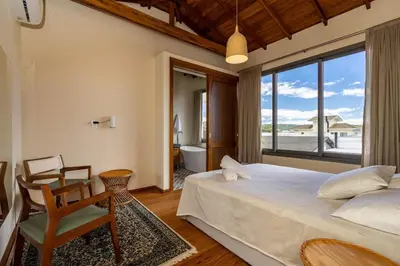 Uma cama ou camas num quarto em Casa Entre Mares