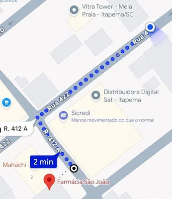 A planta de Casa nova a 900m da praia! 2 quartos 2 garagens